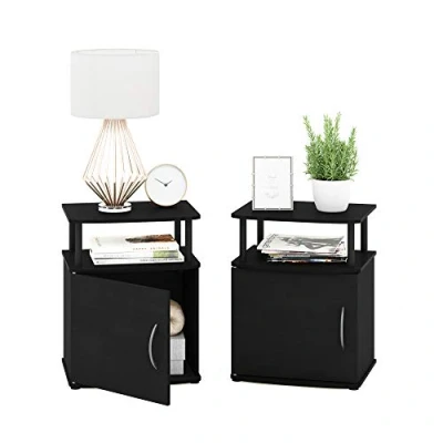 Immagine di Furinno Tavolino, Legno, Nero, Two End Tables, 2 unità