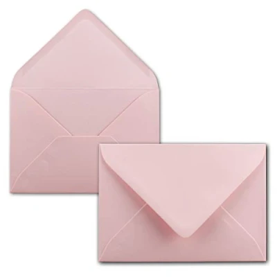 Immagine di Gustav Neuser Mini buste per lettere colorate, 5,2 x 7,6 cm, con lembo umido, saluti, biglietti d&#039;auguri, ciondoli e regali in denaro 25 Umschläge 16 rosa