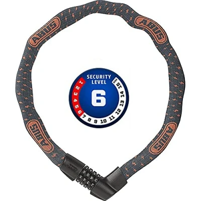 Immagine di ABUS Lucchetto a Catena Tresor 1385/75 Grigio Saetta combinazione in acciaio temprato quadrata spessa 6 mm Livello di sicurezza 75 cm