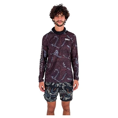 Immagine di Hurley H2o Dri Atticus Moab UPF LS Top Hood Maglietta Rash Guard, Nero, XL Uomo