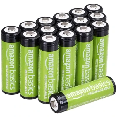 Immagine di Amazon Basics Batterie AA NiMh ricaricabili, pre caricate, confezione da 16 (l’aspetto potrebbe variare dall’immagine)