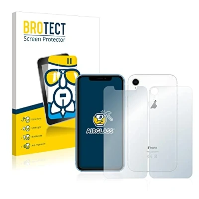 Immagine di brotect Pellicola Protettiva Vetro per Apple iPhone XR (Fronte+Retro) Protezione Schermo [Durezza Estrema 9H, Chiaro]