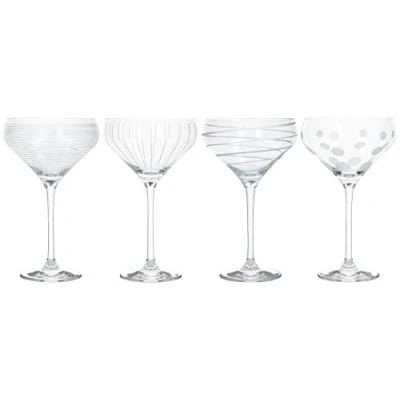 Immagine di Mikasa Bicchieri da brindisi Martini, 290 ml, 4 pezzi, Vetro cristallo, Argento, 400 Set of
