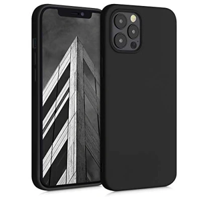 Immagine di kwmobile Custodia Compatibile con Apple iPhone 12 Pro Max Cover Back Case per Smartphone in Silicone TPU Protezione Gommata nero matt
