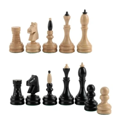 Immagine di Master of Chess Pedine Scacchi in Legno da Torneo Fato a Mano Pezzi 10 cm King Altezza