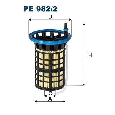 Immagine di FILTRON PE 982/2 filtro Carburante Cartuccia FIAT: 500L, JEEP: Renegade SUV, CITROËN: Jumper II Van