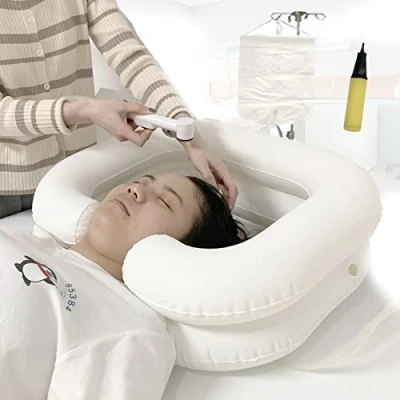 Immagine di Kit doccia gonfiabile per letto da comodino, sistema disabili e anziani facile, gravidanza, paziente legato o post chirurgico, confinato a (confezione 4)