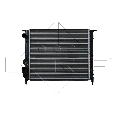 Immagine di NRF 58786 Radiatore motore Alluminio 430 377 32 Alette di raffreddamento montate meccanicamente RENAULT: CLIO 1