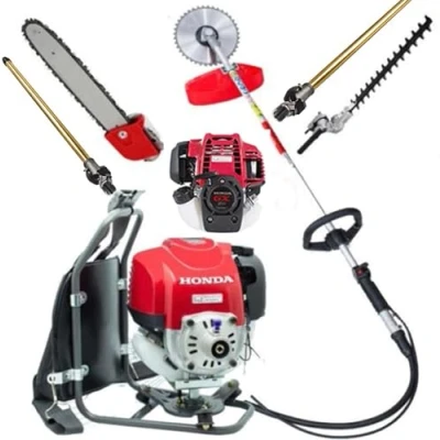 Immagine di GX50 Zaino 4 tempi 3 in 1+2 poli Decespugliatore a gas Tagliasiepi Tagliaerba Mangia erbacce Sega corda Macchina da giardino