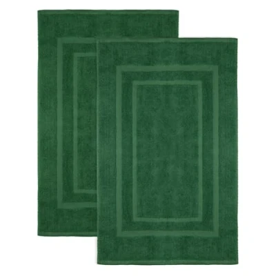 Immagine di NatureMark Confezione da 2 tappetini bagno e doccia, in 100% cotone, 50 x 80 cm, di colore Verde scuro