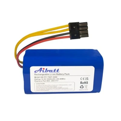 Immagine di Aibatt batteria agli ioni di litio, ricambio per aspirapolvere Proscenic Cocoa Smart 780T, 790T, VR1717 (14,8 V/2600 mAh)