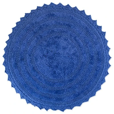 Immagine di DII Crochet Collection Tappetino da bagno reversibile, rotondo, diametro 69,8 cm, colore: mirtillo