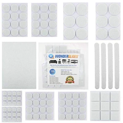 Immagine di Lifeswonderful® 106 feltrini adesivi per pavimenti in feltro, colore: bianco