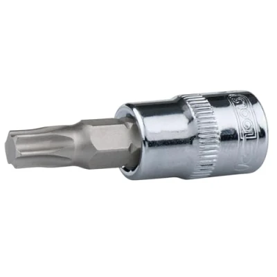 Immagine di KS TOOLS 918.1483 Serie di bussole DIN3120, ISO1174 T27 Acciaio al cromo vanadio Torx zigrinato