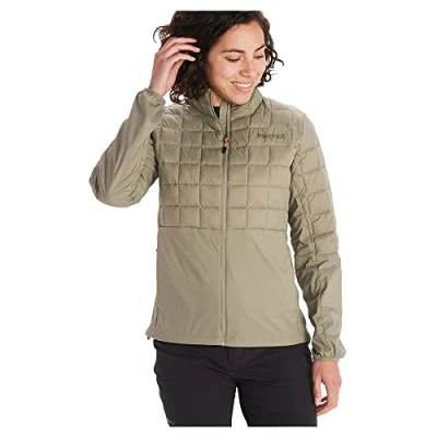 Immagine di Marmot Donna Wm&#039;s Echo Featherless Hybrid, giacca da escursioni isolata, funzionale impermeabile, imbottita, outdoor antivento, Vetiver, M
