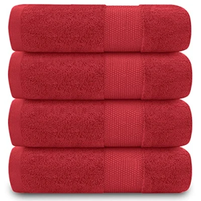 Immagine di GC Gaveno Cavailia Miami Asciugamani in Cotone Egiziano Spesso Assorbente, 700 g/m², Confezione da 4, Colore: Vinaccia, Vino, Hand Towel (50x85 Cm), 4 unità