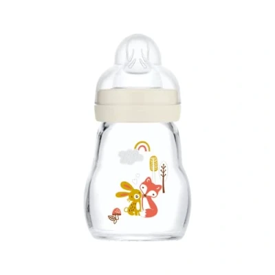 Immagine di Istruzioni in Lingua Straniera Mam Biberon Vetro, 170 Ml, 0 6 Mesi, Flusso Tipo 1, Colore: Bianco
