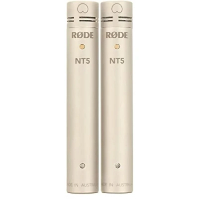 Immagine di RØDE NT5 Microfono a Condensatore Premium da ½&quot; Diaframma Piccolo (Coppia Abbinata) per Produzione Musicale e Registrazione di Strumenti