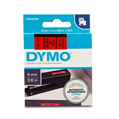 Immagine di DYMO 40917 Cassetta nastro Colore Nastro: Rosso carattere: Nero 9 mm 7 m