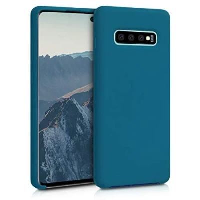 Immagine di kwmobile Cover per Samsung Galaxy S10 Plus / S10+ Custodia Back Case Smartphone in Silicone TPU Protezione Gommata petrolio matt