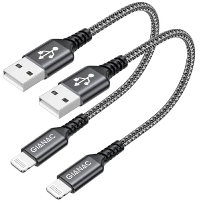 Immagine di GIANAC Cavo iPhone [0.5M 2Pezzi] Lightning Certificato MFi Caricabatterie Carica Rapida per 14/13/12/11/X/XS/XS Max/XR/8/8 Plus/7/7 Plus/6s/6s Plus/6/6 Plus