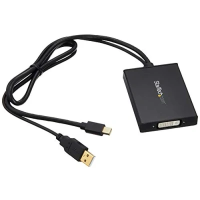 Immagine di StarTech.com Adattatore mini DisplayPort a Dual Link DVI Alimentato via USB Convertitore Attivo Nero