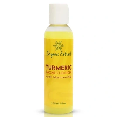 Immagine di ORGANIC EXTRACT Turmeric Facial Cleanser 4 fl oz / 118 ml Gentle Face for Dull, Acne Prone Skin Exfoliating, Daily Age Spots, Sun Damage with Niacinamide