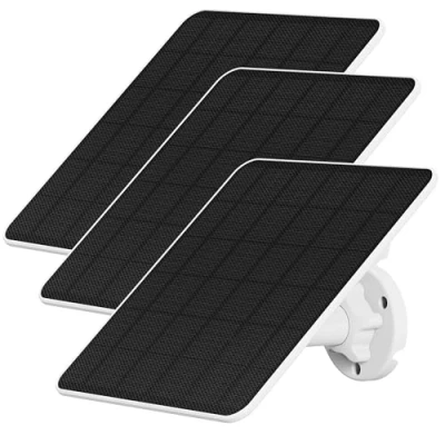 Immagine di NIVIAN Pannello solare per telecamere di sicurezza IP Facile installazione con supporto regolabile 6 W Potenza ottimale in bassa luminosità Compatibile Ezviz C3A e BC1C, 3 unità