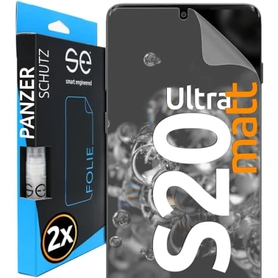 Immagine di smart engineered 3D Pellicola Opaca di Protezione dello Schermo per Samsung Galaxy S20 Ultra antiriflesso [2 Pezzi Opaco, Case Friendly, Protettiva TPU