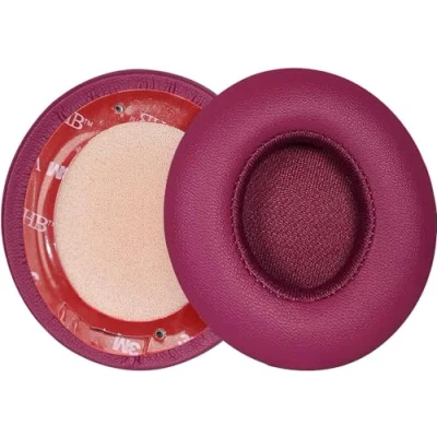 Immagine di Solo3 cuscinetti auricolari di ricambio per cuffie Beats Solo 2 e 3 Wireless On Ear, in memory foam con morbida pelle proteica (rosso mattone)