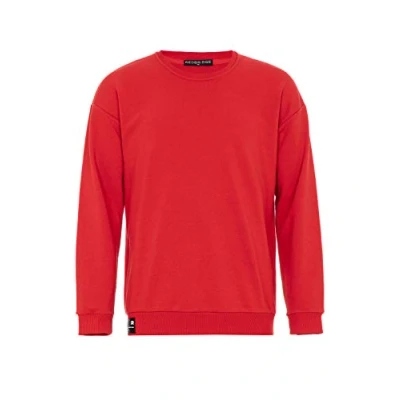 Immagine di RED BRIDGE Felpa da Uomo Maglia in Cotone Manica Lunga Premium Basic Real Oversize Rosso XL