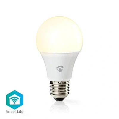 Immagine di NEDIS WIFILW11WTE27 SmartLife LED Bulb Wi Fi E27 800 lm 9 W Bianco Caldo 2700 K Classe energetica: A+ Android™ &amp; iOS Diametro: 60 mm A60
