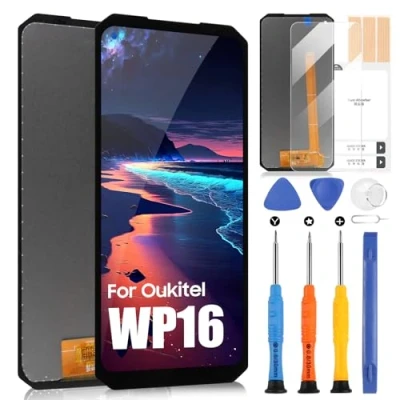 Immagine di per Oukitel WP16 LCD Display Schermo Digitazer Touch Screen Sostituzione Assembly con Riparazione Kit (Nero)