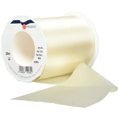 Immagine di C.E. Pattberg Präsent Nastro satinato Adria, 112 mm x 25 m, colore: Crema