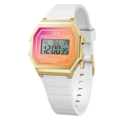 Immagine di ICE WATCH digit retro White sunkissed Orologio bianco da Donna con Cinturino in plastica 022720 (Small)
