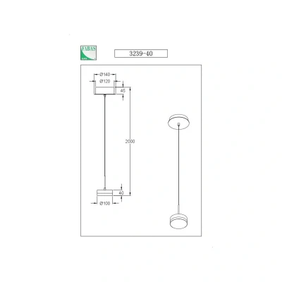 Immagine di Fabas Luce Lampada a sospensione LED Dunk, ottone, 1 luce, 3.000 K, metallo
