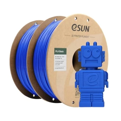 Immagine di eSUN filamento PLA 1,75 mm, di Basic per stampante 3D Precisione dimensionale +/ 0,03 1 kg bobina, 2 bobine stampa 3D, Blu 2KG