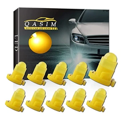 Immagine di Qasim 10x T4.2 LED COB Lampadine 1SMD Ambra per auto Luce Cruscotto Strumento Tachimetro Pannello DC 12V