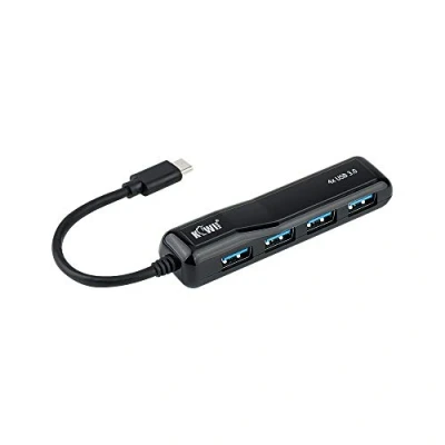 Immagine di KIWIFOTOS Adattatore splitter multiporta USB 3.0 a 4 porte portatile per iMac, MacBook, Mac Pro/mini, XPS, PC, Chromebook, HDD mobile e altri dispositivi di tipo C