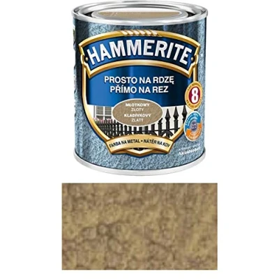 Immagine di Hammerite Vernice protettiva in metallo antiruggine, 0,7 l, colore a scelta 0,75 (martello dorato)