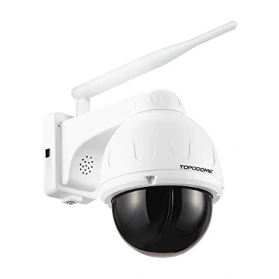 Immagine di Topodome Metallo Telecamera Wi Fi Esterno 940nm IR, Videocamera Sorveglianza 5MP WIFI IP Camera, Scheda SD 32G Built in, Audio Bidirezionale, Rilevazione Umana, IP66