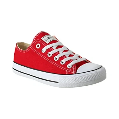 Immagine di Elara Sneaker Unisex Tessile Scarpe da Ginnastica Low Top Chunkyrayan Rosso B YD3230 Rot 38