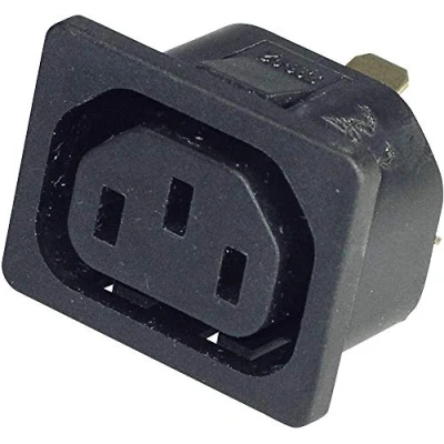 Immagine di Kaiser 796/10/63/sw/C Connettore IEC 796 Presa verticale Tot poli: 2 + PE 10 A Nero 1 pz.