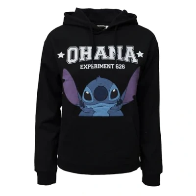 Immagine di Disney Felpa Lilo e Stitch Donna Ragazza in Cotone Tg. M con Cappuccio 6956