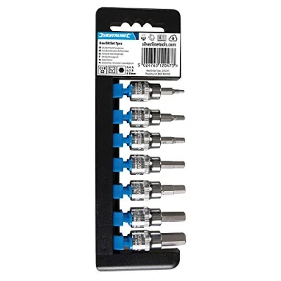Immagine di Silverline 225127 Set di punte esagonali da 3/8, 7 pezzi