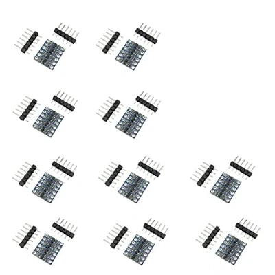 Immagine di Aihasd 10 pezzi 4 canali IIC I2C Livello logico convertitore Modulo bidirezionale Cambio da 3,3 V a 5 per Arduino