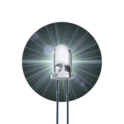 Immagine di Lumetheus Diodi LED 5mm Colori Bianco extra super luminoso 25.000 mcd 100 pezzi 2 3 V Pin Diodo ad emissione luminosa LEDs