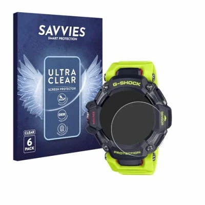 Immagine di savvies (6 Pezzi Pellicola Protettiva per Casio G Shock GBD H2000 Protezione Schermo Trasparente