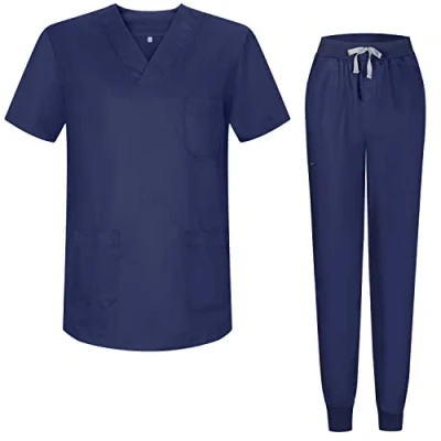 Immagine di MISEMIYA Uniformi Unisex Set Camice Uniforme Medica con Maglia e Pantaloni Mediche sanitarie 817 8316 Medium, Blu Navy