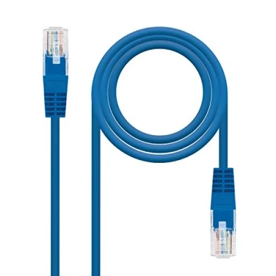 Immagine di Nanocable 10.20.0402 BL Cavo di rete Ethernet RJ45 Cat. 6 UTP AWG24, blu, 2 mts